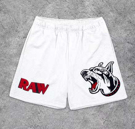 Pantalón Corto Deportivo Estilo Y2K con Estampado de Letras para Hombre