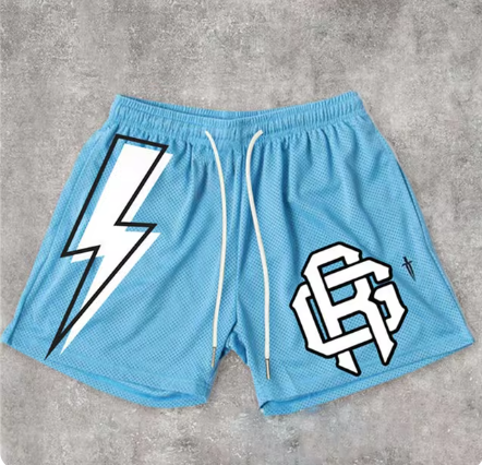 Pantalón Corto Deportivo Estilo Y2K con Estampado de Letras para Hombre