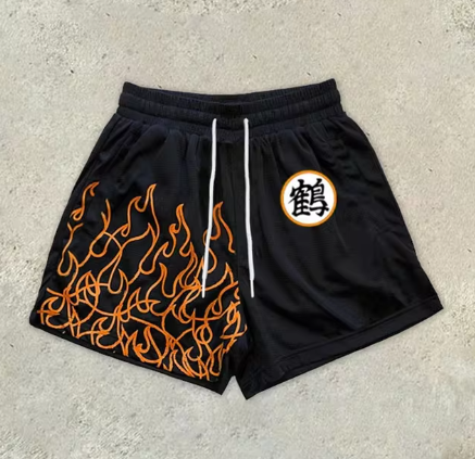 Pantalón Corto Deportivo Estilo Y2K con Estampado de Letras para Hombre