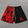 Pantalón Corto Deportivo Estilo Y2K con Estampado de Letras para Hombre