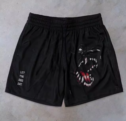 Pantalón Corto Deportivo Estilo Y2K con Estampado de Letras para Hombre