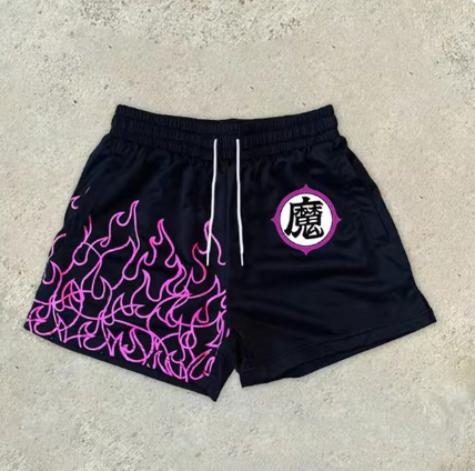 Pantalón Corto Deportivo Estilo Y2K con Estampado de Letras para Hombre